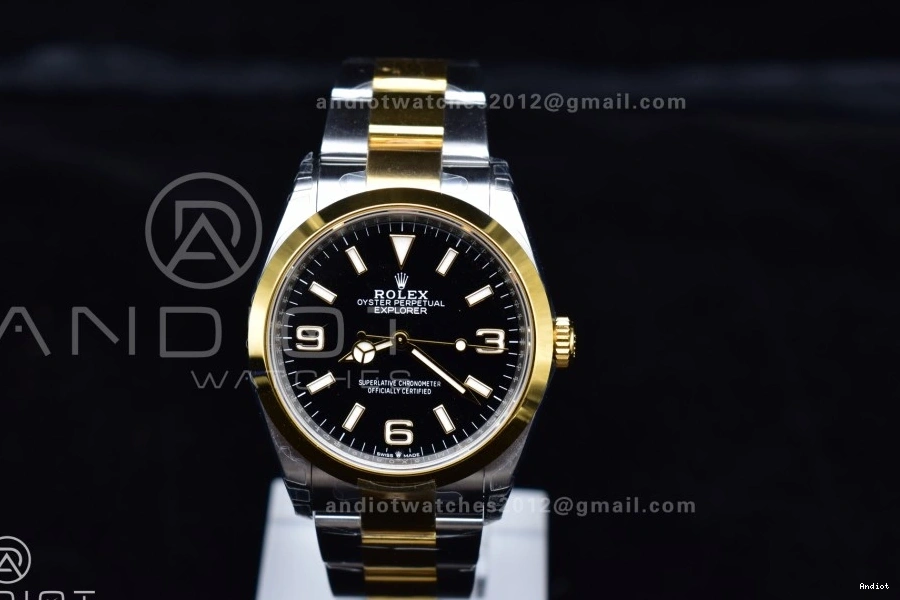 Steel Best Explorer on VSF Edition 124273 Black Dial YG DD3230 SS 1:1 904L Bracelet 36mm 0320